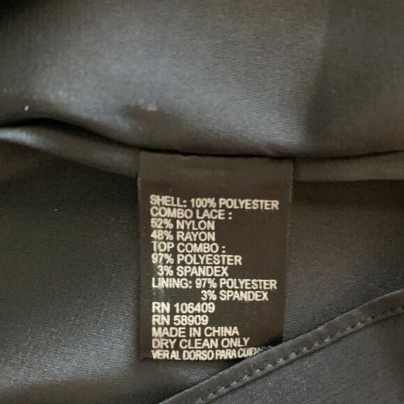 NWT Gianni Bini Averia Dress Lace Lined Bodice Sz 6 Black #132E - Picture 8 of 9